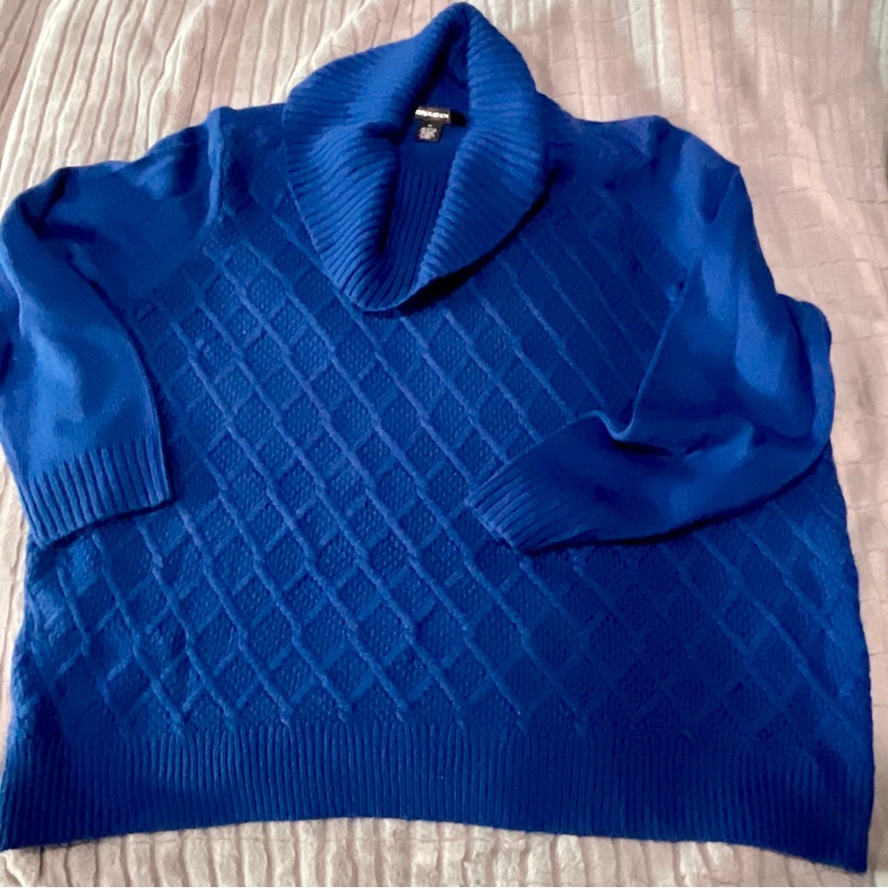 Stay warm in this beautiful 89th & Madison Cowl neck sweater